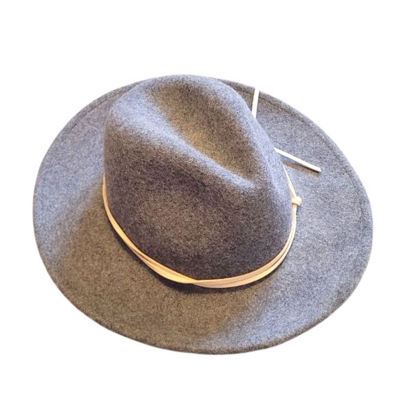 Universal Thread Women's Grey 100% Wool Felt Brimmed Hat OS - Picture 1 of 5